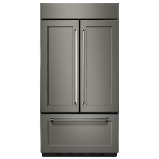 Kitchenaid KBFN502EPA 24.2 Cu. Ft. 42" Width Built-In Panel Ready French Door Refrigerator with Platinum Interior Design