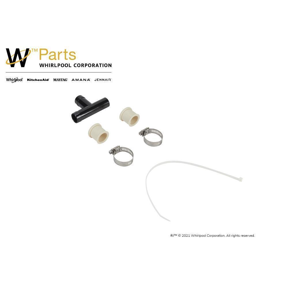 Maytag 285320 Washing machine siphon break assembly with 2 hose clamps, wire tie, and 2 drain hose sleeves - 1 pack