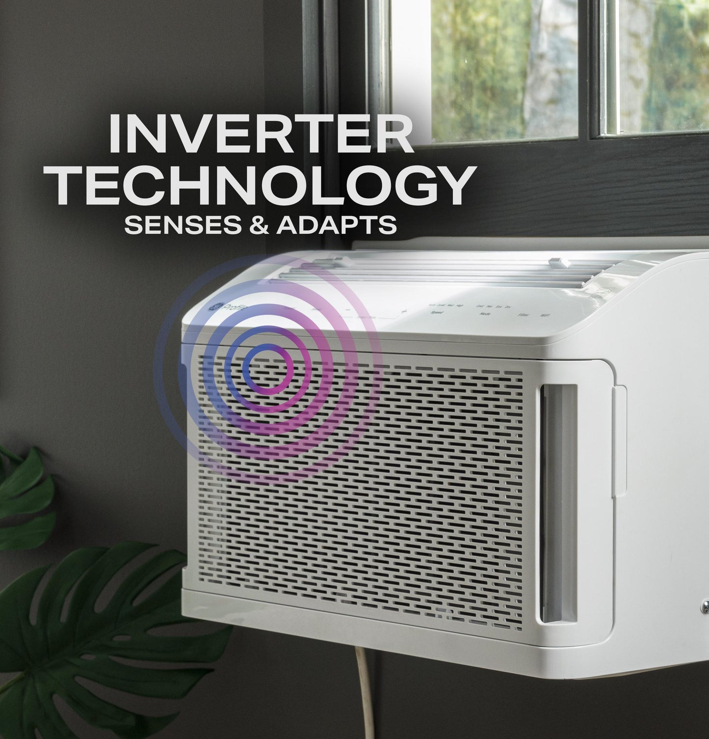 PHNT10CC GE Profile ClearView™ ENERGY STAR® 10,300 BTU Inverter Smart Ultra Quiet Window Air Conditioner for Medium Rooms up to 450 sq. ft.