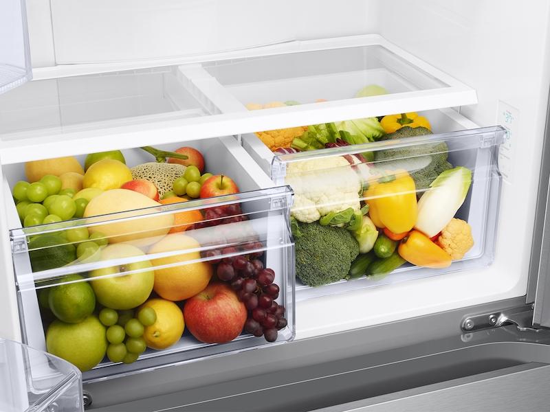 Samsung RF18A5101S9 18 cu. ft. Smart Counter Depth 3-Door French Door Refrigerator in Stainless Look