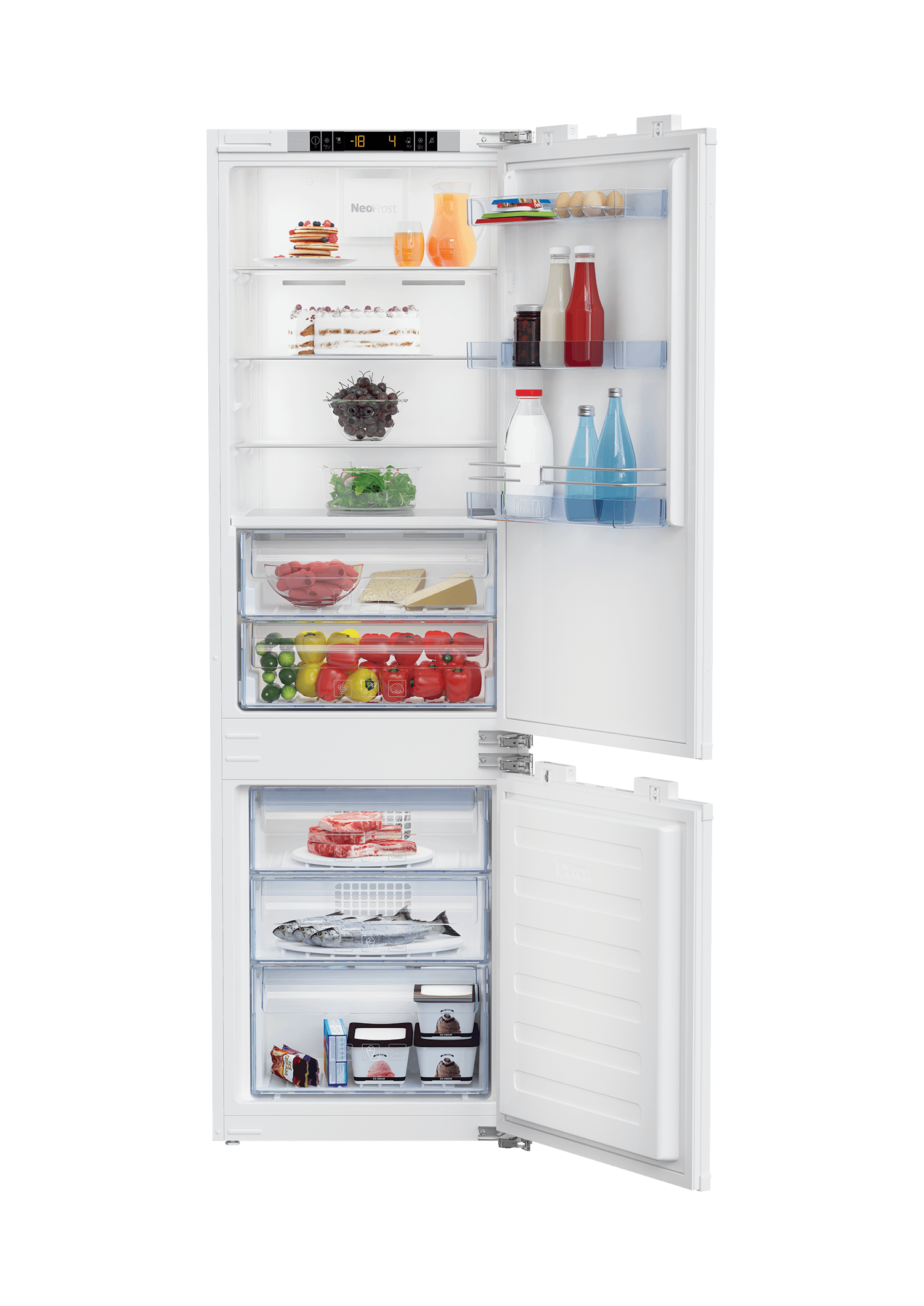Beko 24" Freezer Bottom Built-In Refrigerator