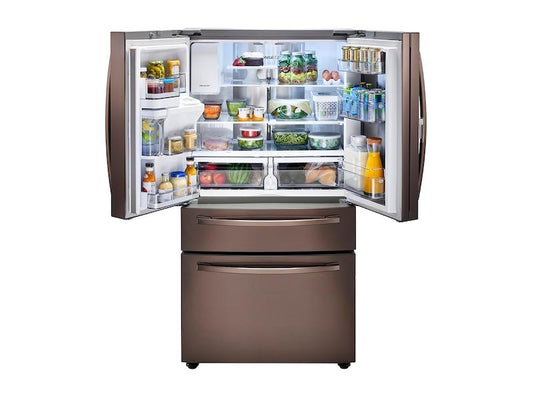 Samsung RF28R7351DT 28 cu. ft. Food Showcase 4-Door French Door Refrigerator in Tuscan Stainless Steel