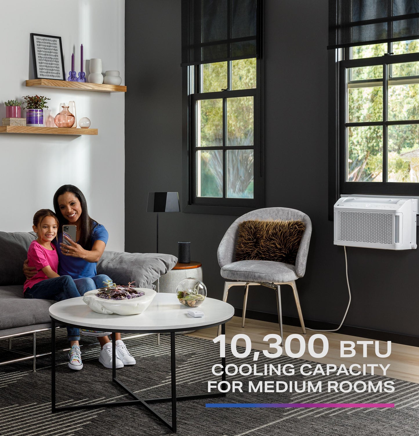 PHNT10CC GE Profile ClearView™ ENERGY STAR® 10,300 BTU Inverter Smart Ultra Quiet Window Air Conditioner for Medium Rooms up to 450 sq. ft.