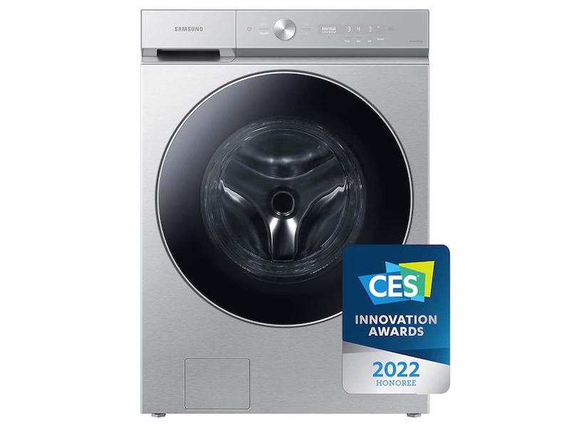 Samsung Bespoke 5.3 cu. ft. Ultra Capacity Front Load Washer with AI OptiWash™ and Auto Dispense in Silver Steel