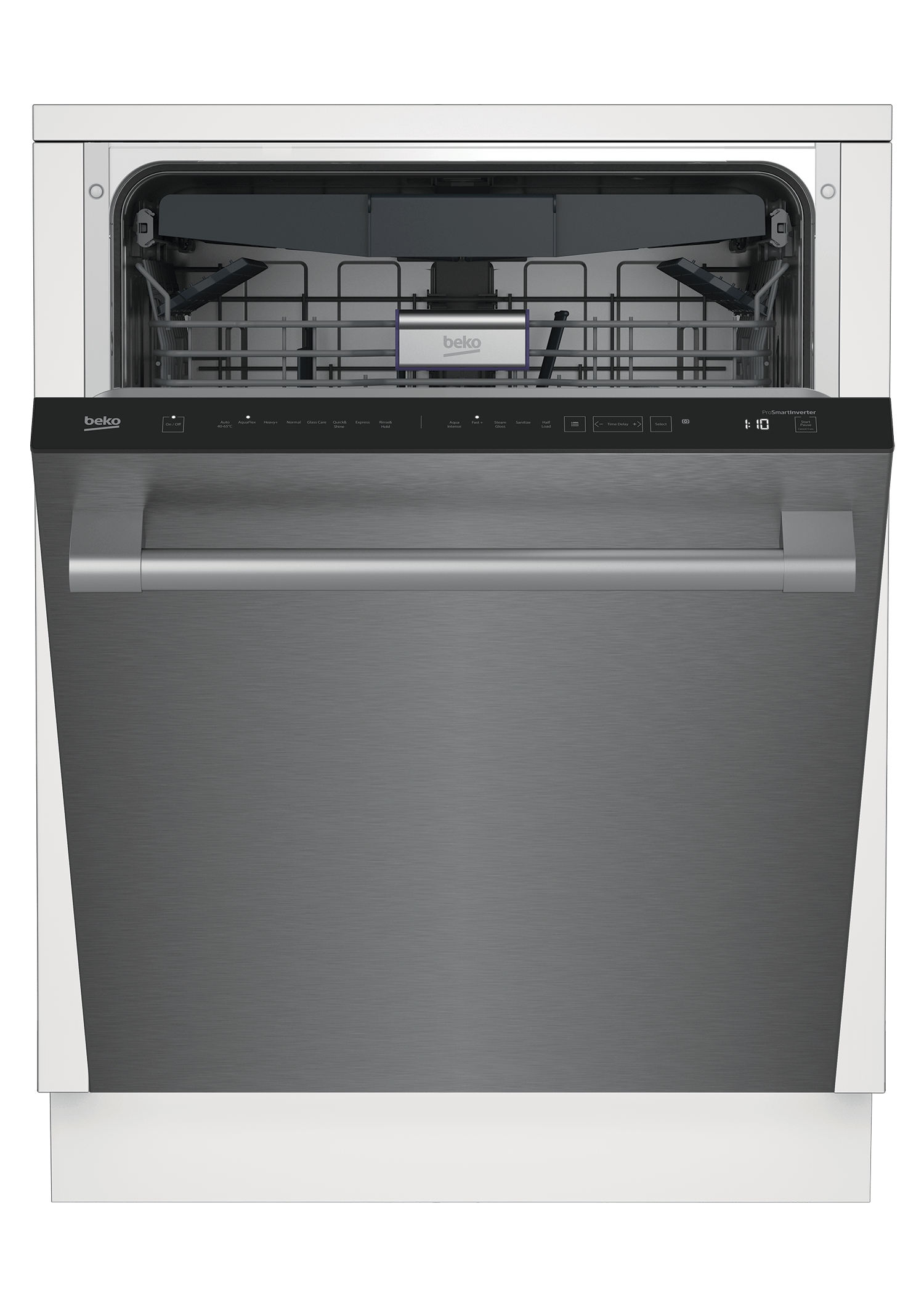 Beko DDT38530XWS Tall Tub Stainless Dishwasher, 16 place settings, 45 dBa, Top Control With Water Softener