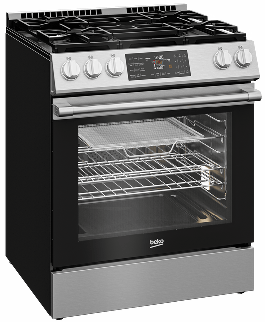 Beko SLGR30524SS 30" Slide-In Range