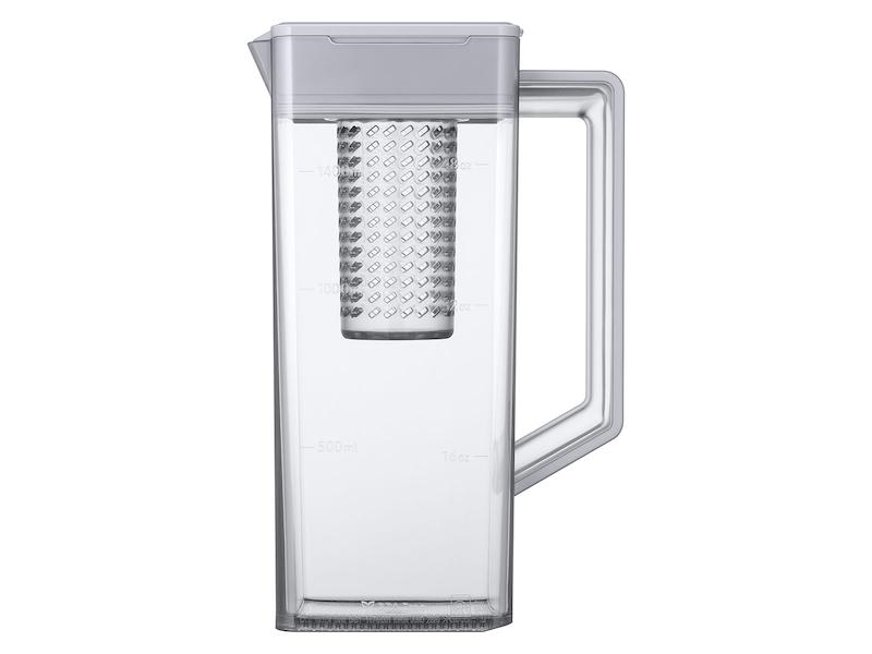 Samsung RF24BB620012 Bespoke 3-Door French Door Refrigerator 24 cu. ft. in White Glass with AutoFill Water Pitcher