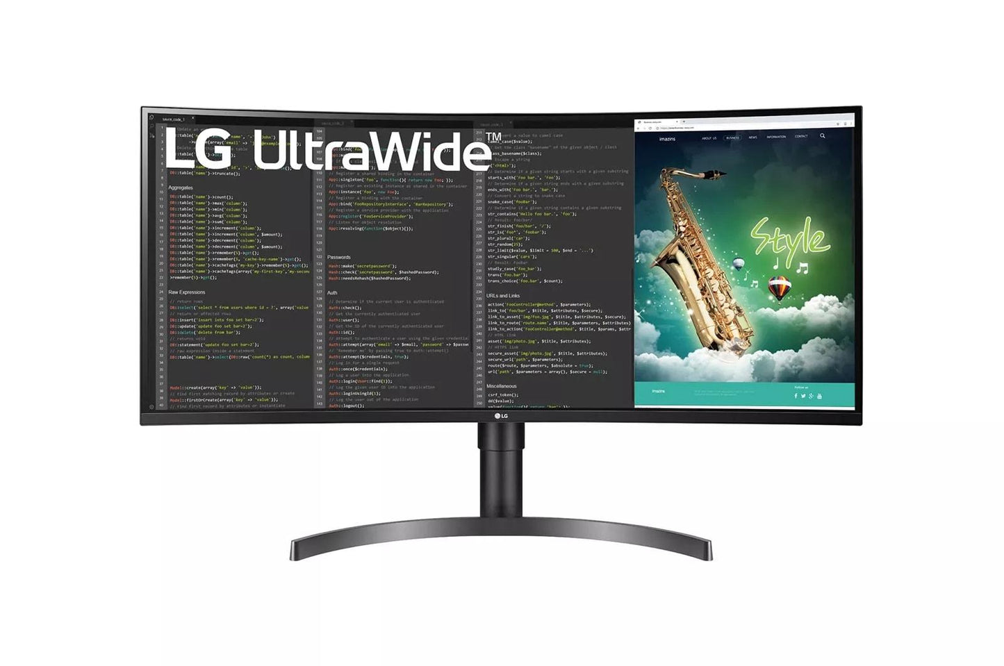 Lg 35WN75CNB 35 Inch Curved UltraWide QHD 1440P HDR Monitor with USB Type-C