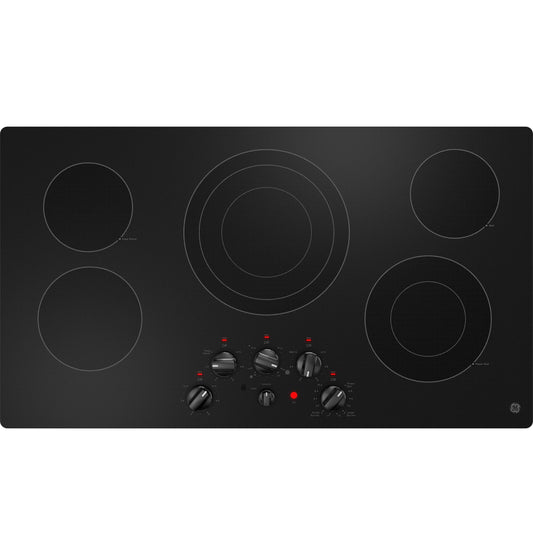 JEP5036DTBB GE® 36" Built-In Knob Control Electric Cooktop