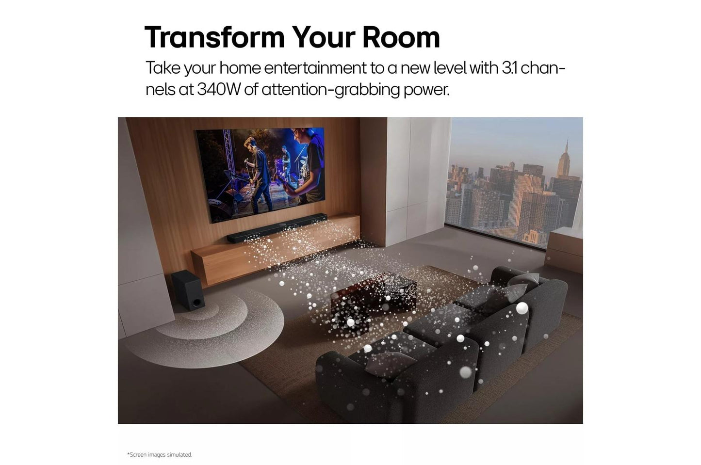 Lg S60T S60T LG Soundbar for TV with Dolby Audio™ 3.1 channel