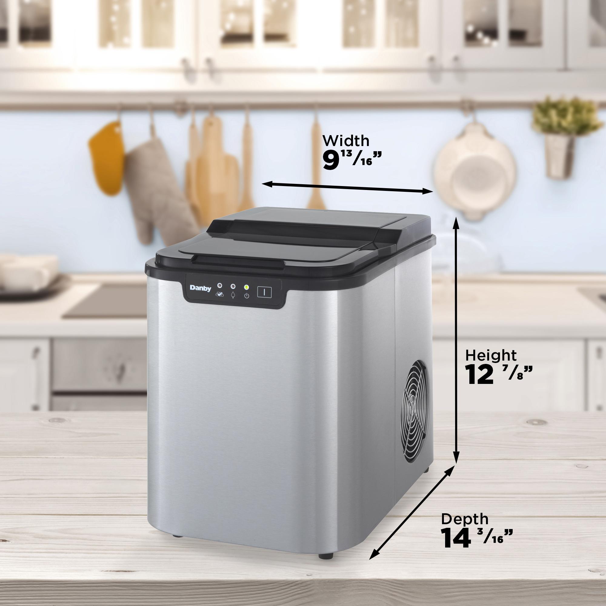 Danby 25 lbs. Countertop Ice Maker in Stainless Steel