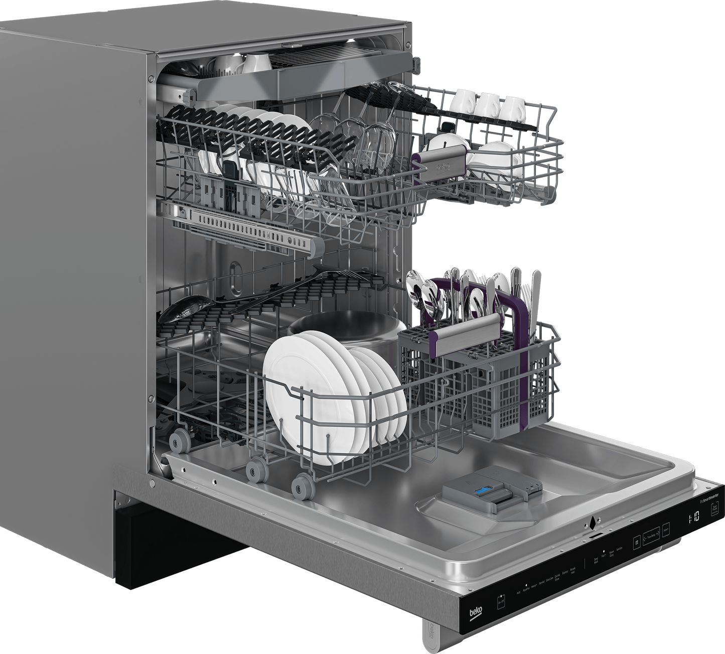 Beko DDT38532X Tall Tub Dishwasher with (16 place settings, 45.0