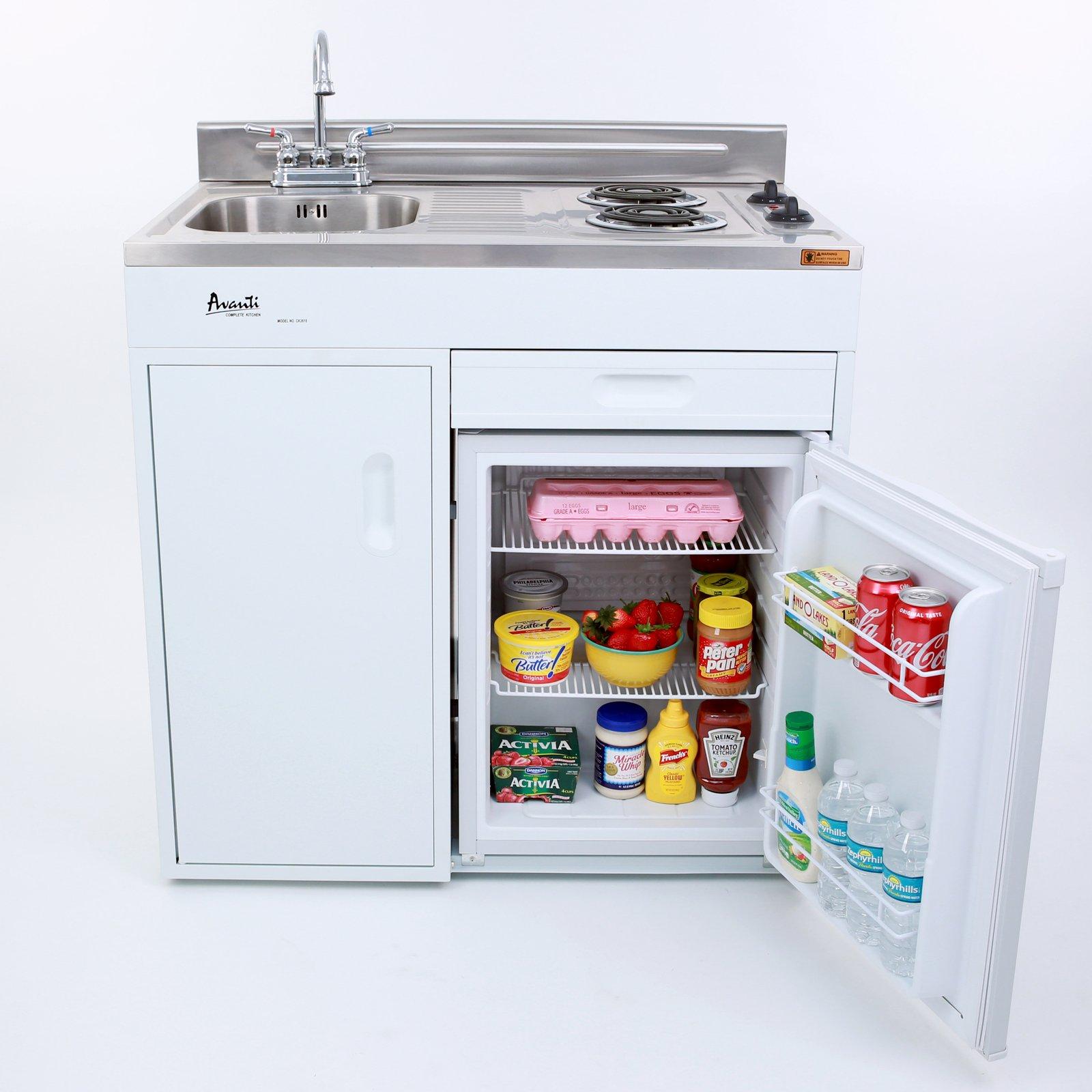 Avanti 36" Compact Miniature Kitchen - White / 2.2 cu. ft.