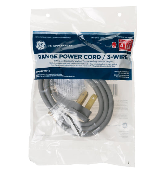 Ge Appliances WX09X10010 4' 50amp 3 wire range cord