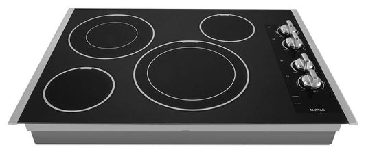 Maytag MEC9530BS 30-inch Wide Electric Cooktop with Two Dual-Choice Elements
