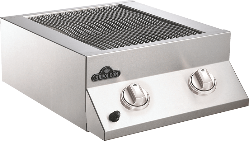 Napoleon Bbq BISB245NFT Built-in Flat Top Dual Side Burner Range Burners , Stainless Steel , Natural Gas