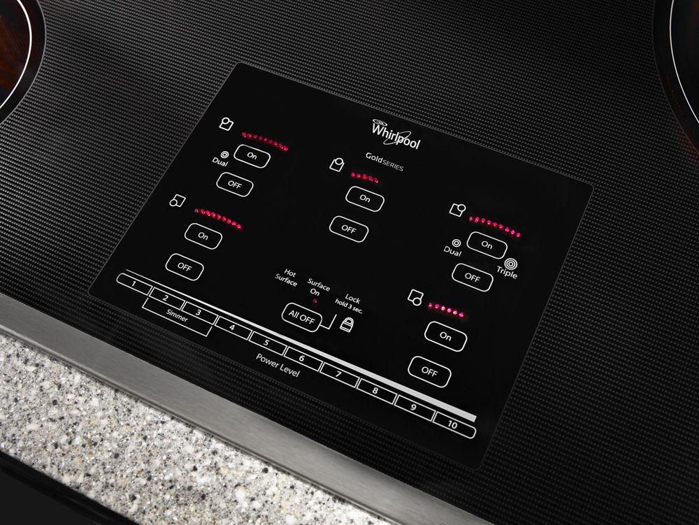 Whirlpool G9CE3675XS Gold® 36-inch Electric Ceramic Glass Cooktop with Tap Touch Controls