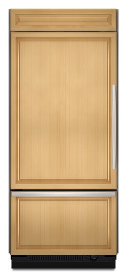 Kitchenaid Brshd Aluminum Trim/Pnl Ready KitchenAid® 20.8 Cu. Ft. 36-Inch Width Built-In Bottom-Freezer Refrigerator, Overlay Panel-Ready