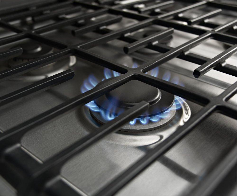 Kitchenaid KFGS530ESS 30-Inch 5 Burner Gas Convection Range with Warming Drawer - Stainless Steel