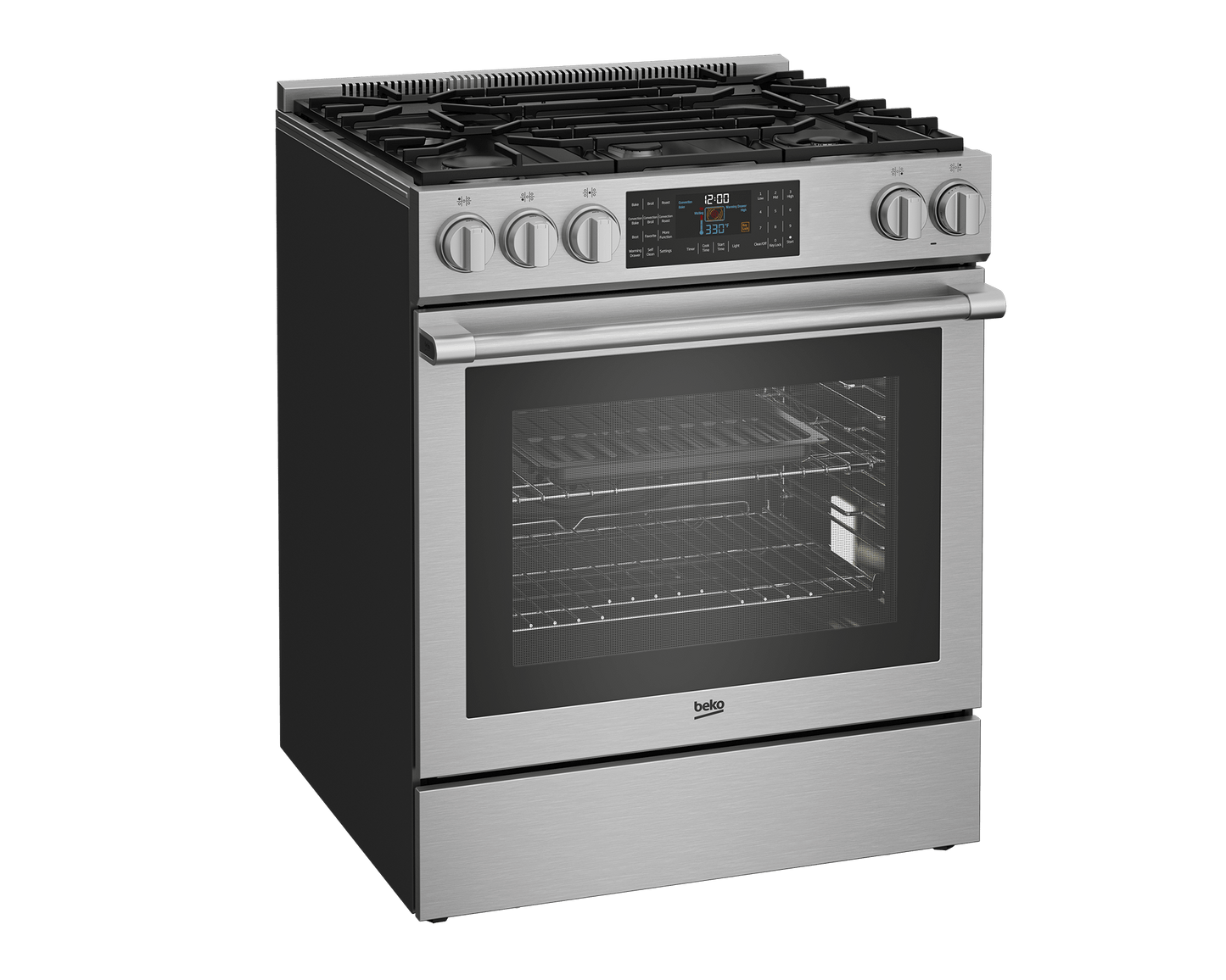 Beko SLGR30532SS 30"" Slide-In Range