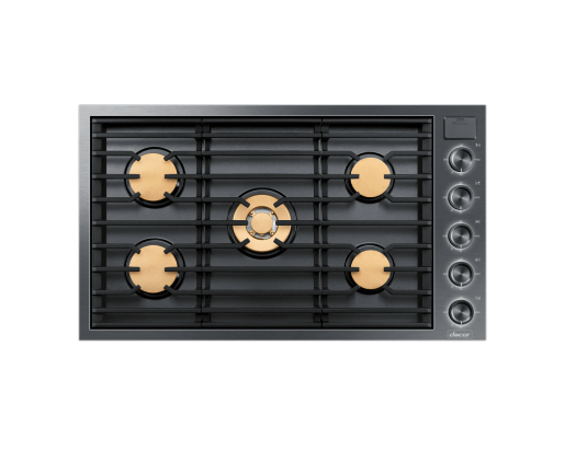 Dacor DTG36M955FM 36" Gas Cooktop, Graphite Stainless Steel, Natural Gas