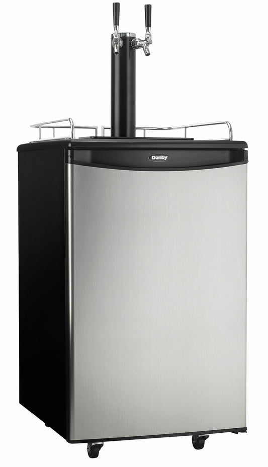 DKC054A1BSL2DB Danby 5.4 cu. ft. Dual-Tap Keg Cooler in Stainless Steel Look