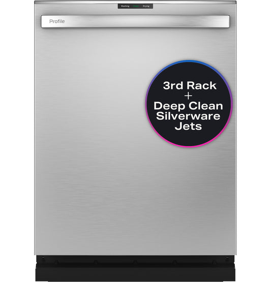 GE Profile™ Fingerprint Resistant Top Control with Stainless Steel Interior Dishwasher with Sanitize Cycle & Dry Boost with Fan Assist