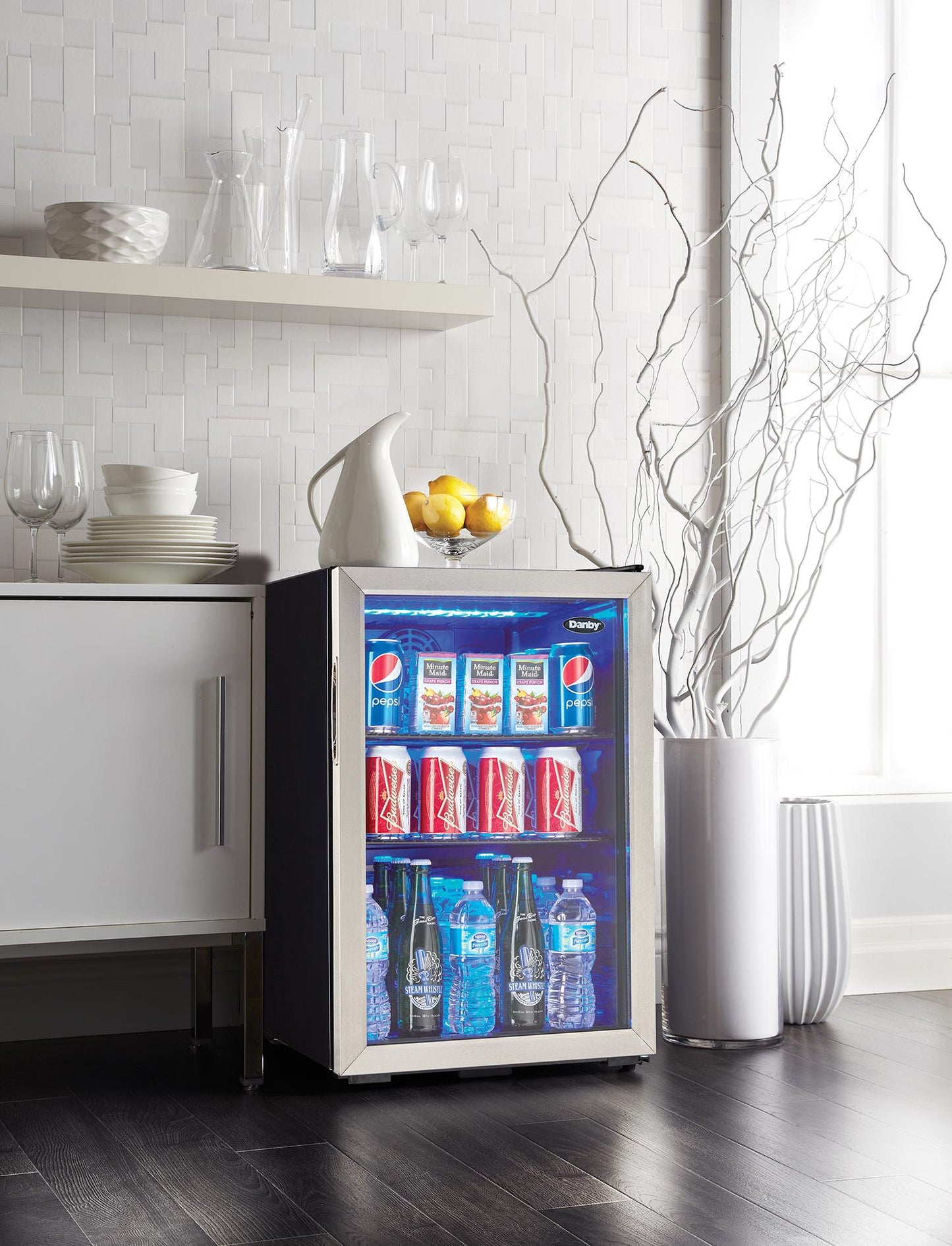 DBC026A1BSSDB Danby 2.6 cu. ft. Free-Standing Beverage Center in Stainless Steel