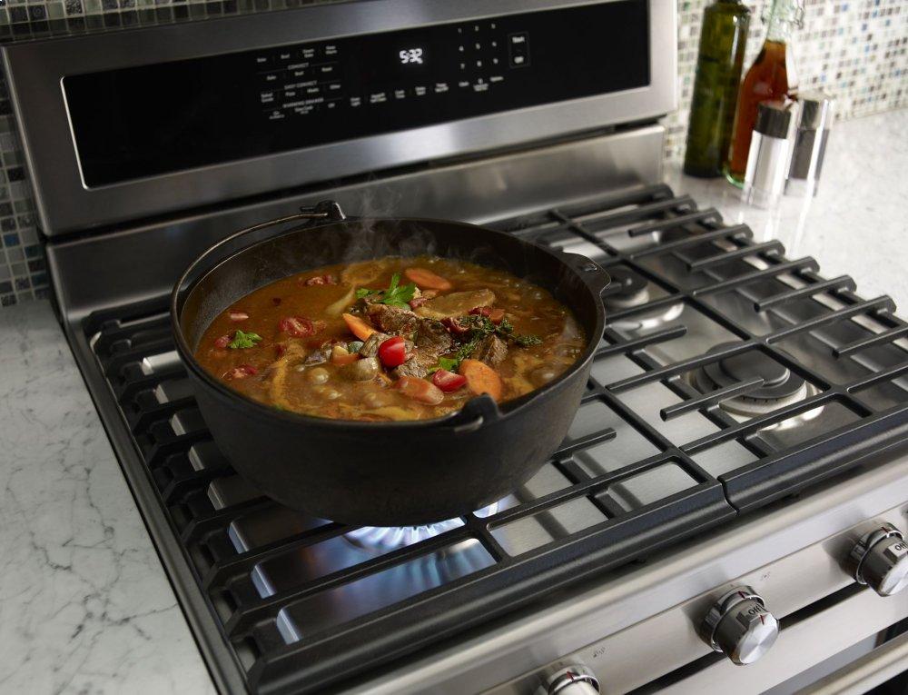 Kitchenaid KFGS530ESS 30-Inch 5 Burner Gas Convection Range with Warming Drawer - Stainless Steel
