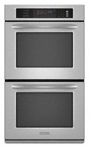 Kitchenaid Double Oven 30" Width 4.3 cu. ft. Capacity Even-Heat™ True Convection System in Upper Oven Architect® Series II