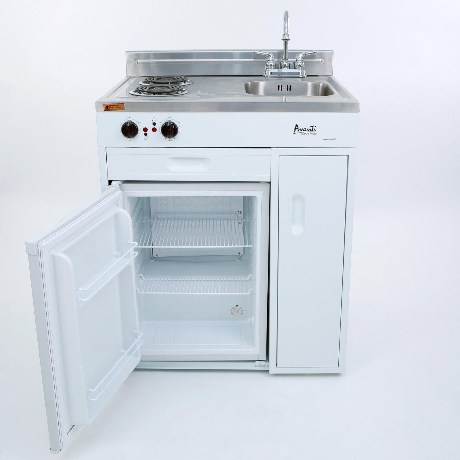 Avanti 30" Compact Miniature Kitchen - White / 2.2 cu. ft.