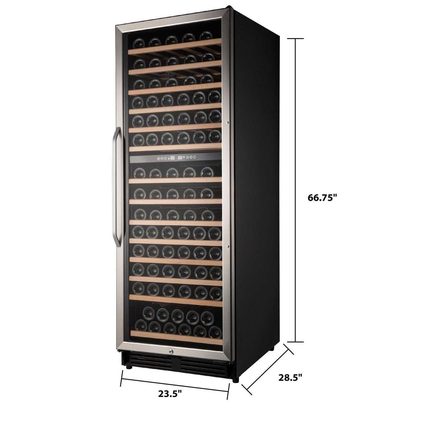 WCF148DE3S Avanti 148 Bottle Dual-Zone Wine Cooler - Stainless Steel / 148 Bottles