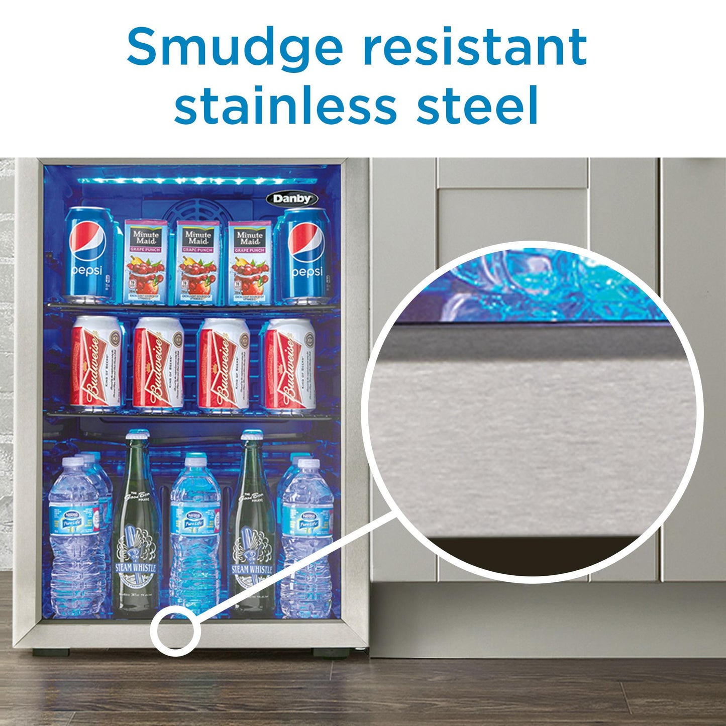 DBC026A1BSSDB Danby 2.6 cu. ft. Free-Standing Beverage Center in Stainless Steel