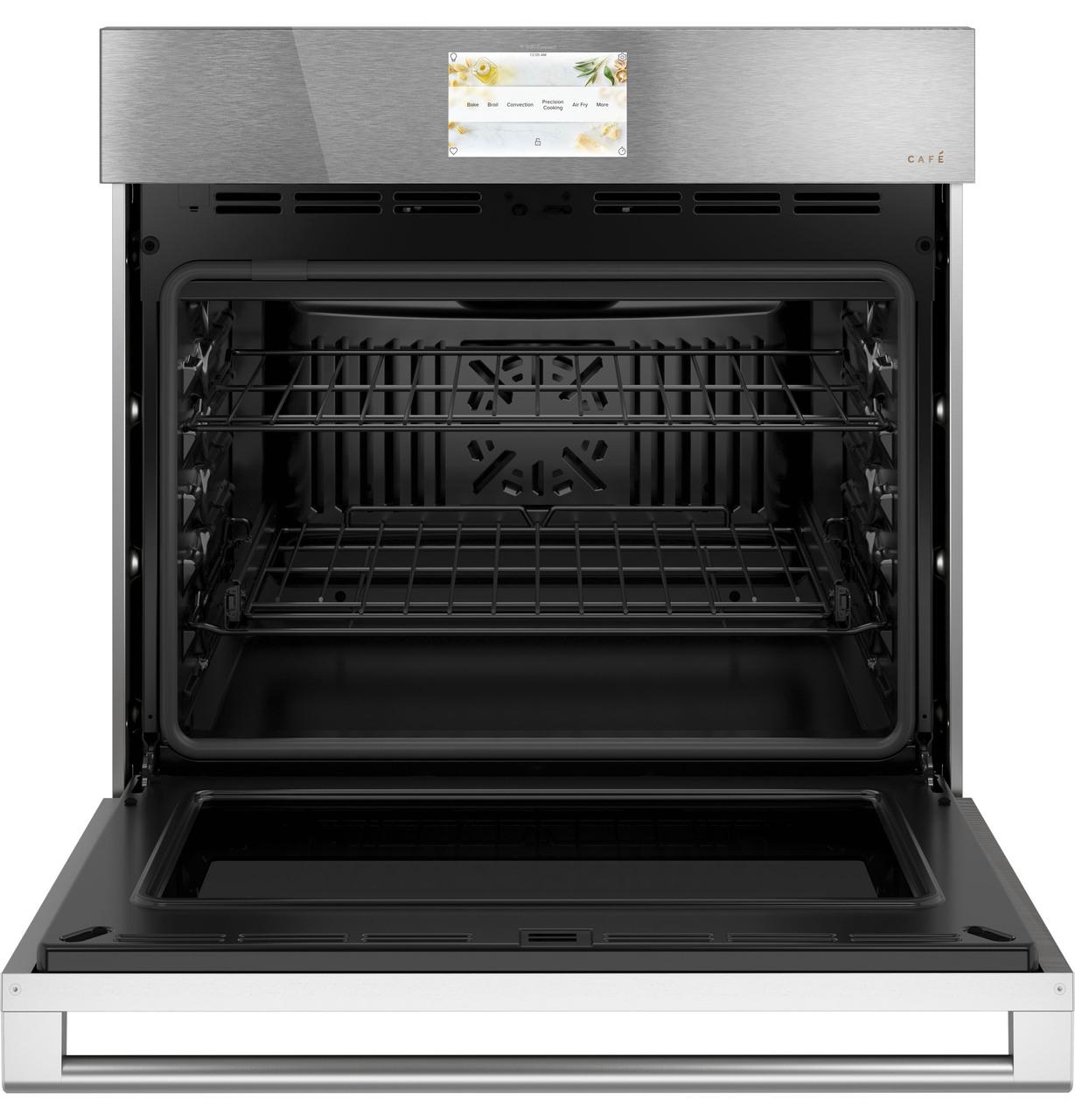 Cafe Caf(eback)™ 30" Smart Single Wall Oven with Convection in Platinum Glass