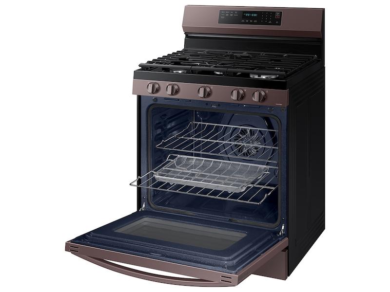 Samsung NX60A6711ST 6.0 cu. ft. Smart Freestanding Gas Range with No-Preheat Air Fry, Convection+ & Stainless Cooktop in Tuscan Stainless Steel