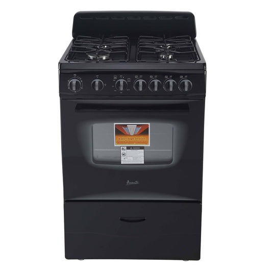 GR2415CB Avanti 24" Compact Gas Range Oven - Black