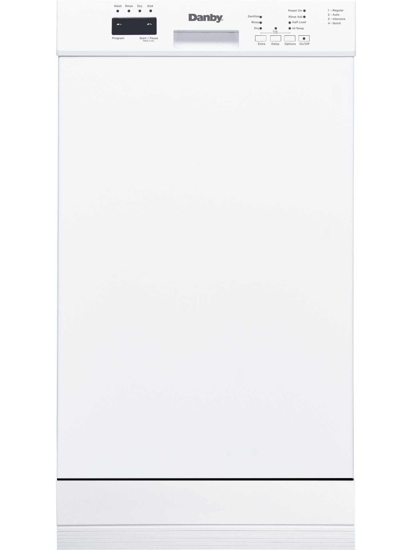 DDW18D1EW Danby 18" Wide Built-in Dishwasher in White