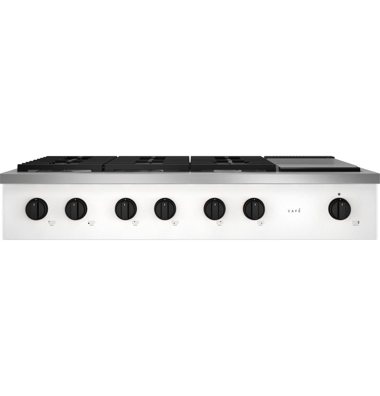 Cafe CGU486P4TW2 CAF(EBACK)™ 48" Commercial-Style Gas Rangetop with 6 Burners and Integrated Griddle (Natural Gas)