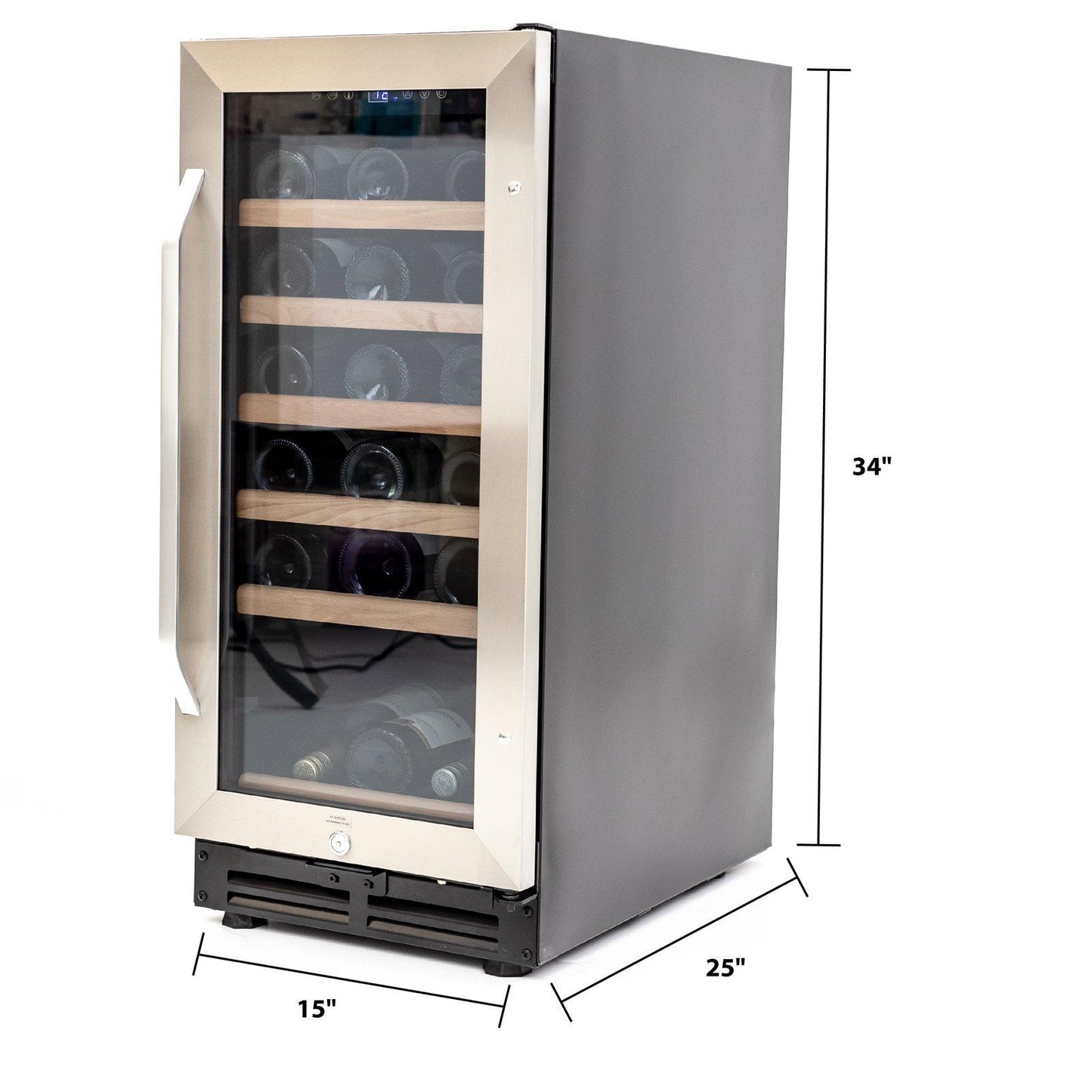 Avanti 30 Bottle Wine Cooler - Stainless Steel with Black Cabinet / 30 Bottles