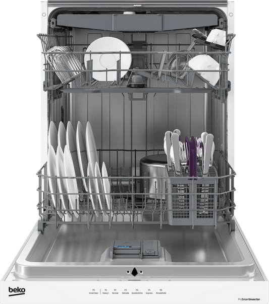 Beko DUT36522W Tall Tub Dishwasher with (15 place settings, 45.0