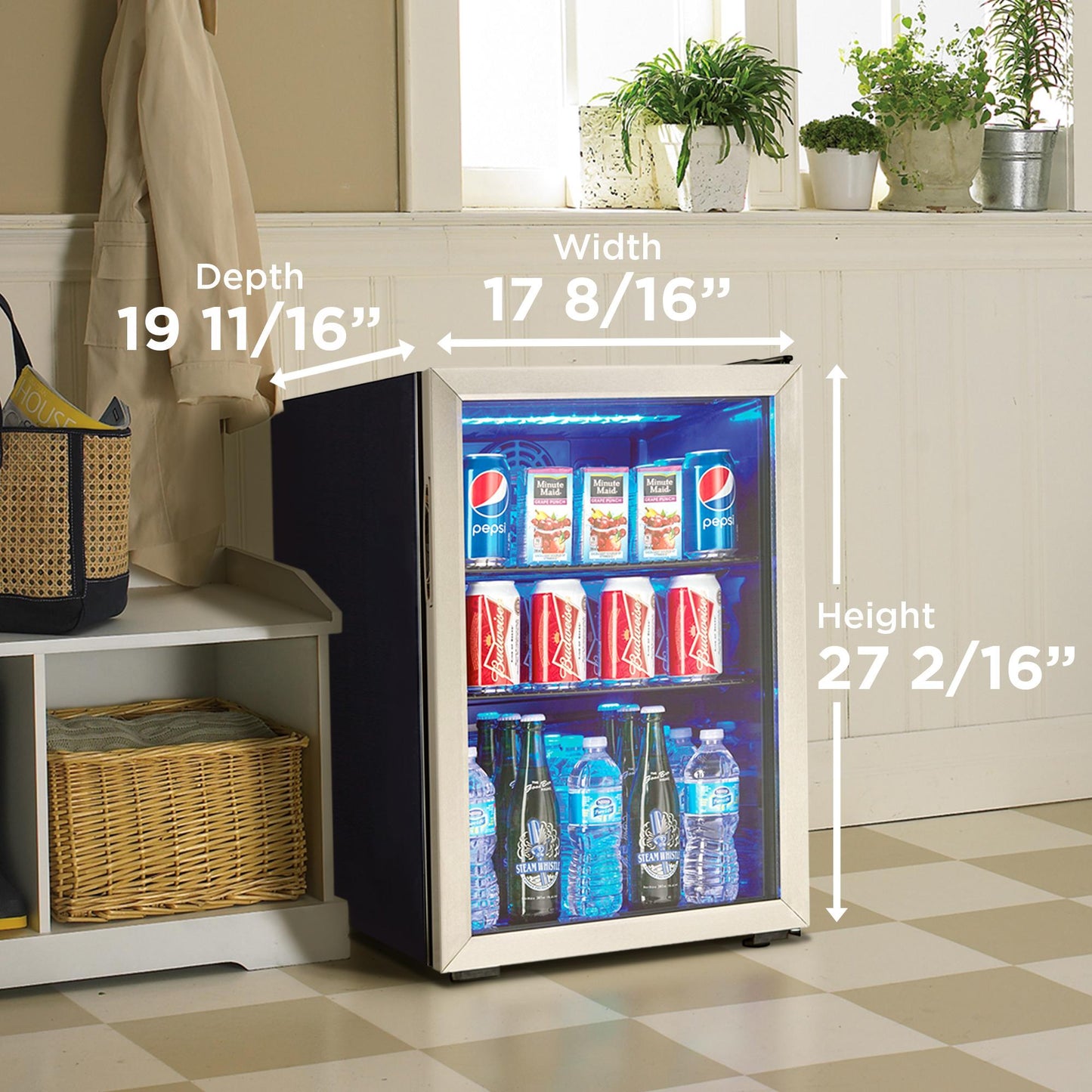 DBC026A1BSSDB Danby 2.6 cu. ft. Free-Standing Beverage Center in Stainless Steel