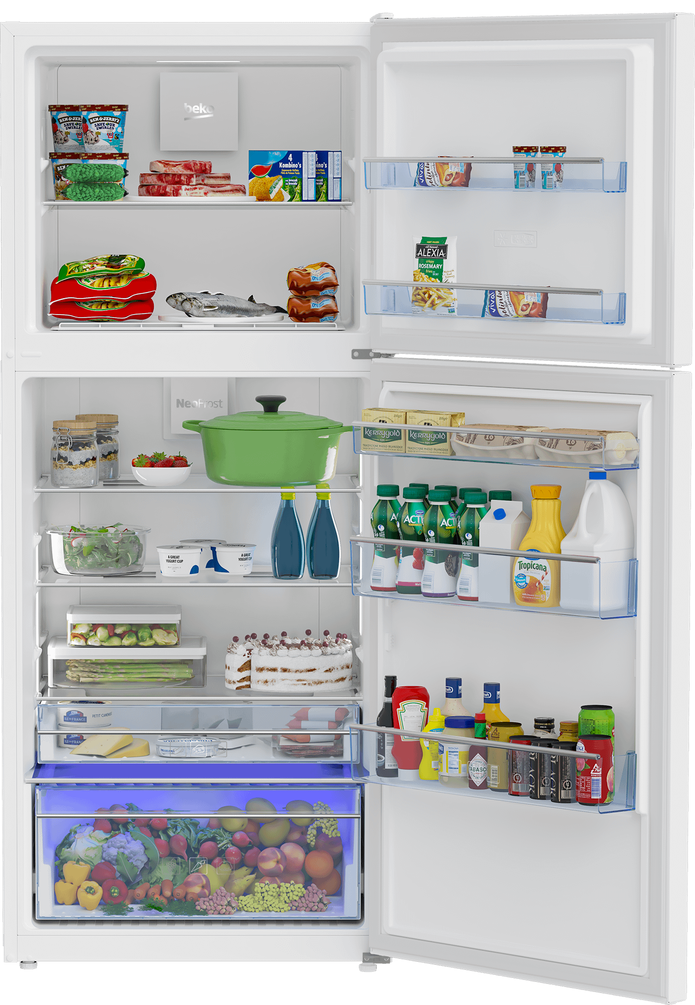 Beko BFTF2716WH 28" Freezer Top White Refrigerator