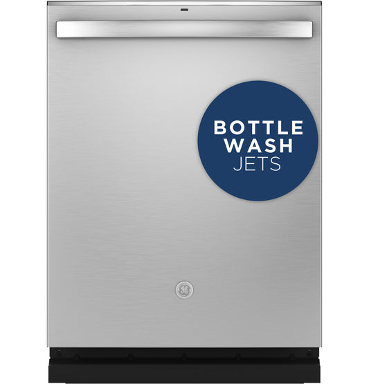 GE® Top Control with Stainless Steel Interior Dishwasher with Sanitize Cycle & Dry Boost with Fan Assist