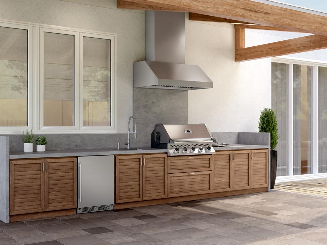 AK7842CS Cypress Wall Outdoor, 42in, LED, SS, 1200 CFM