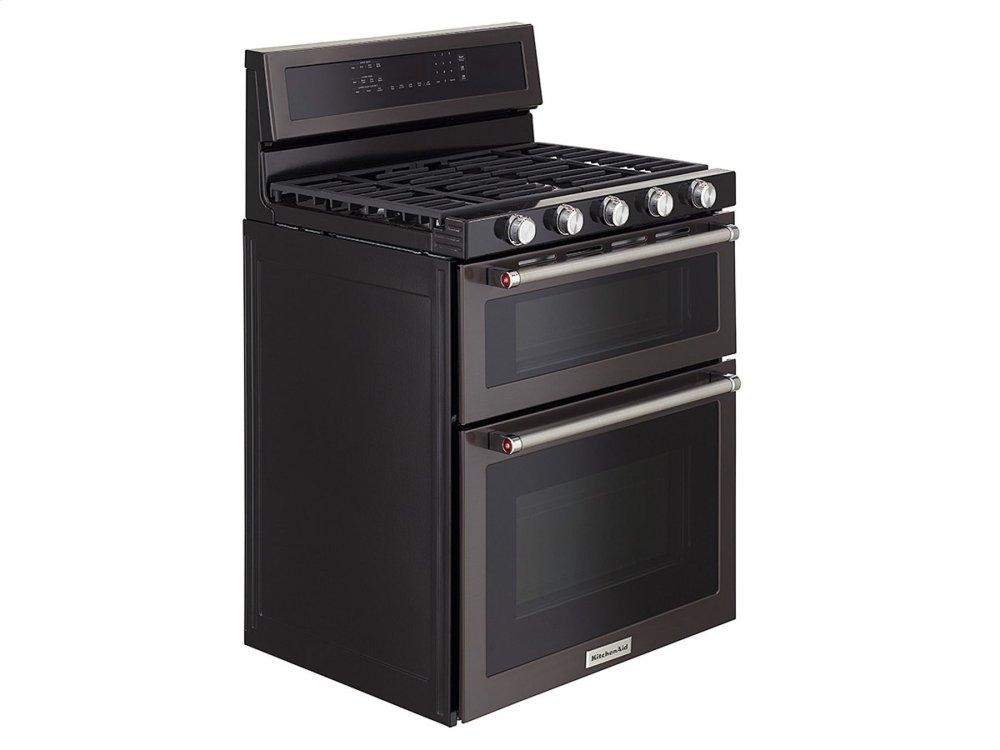 Kitchenaid KFGS530ESS 30-Inch 5 Burner Gas Convection Range with Warming Drawer - Stainless Steel