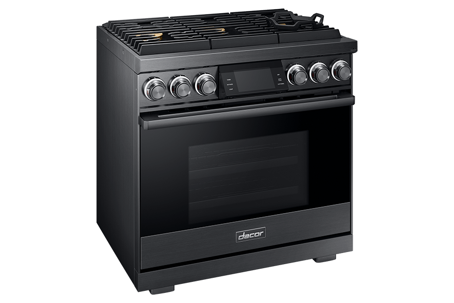 Dacor DOP36M96GPM 36" Pro Gas Range, Graphite Stainless Steel, Liquid Propane