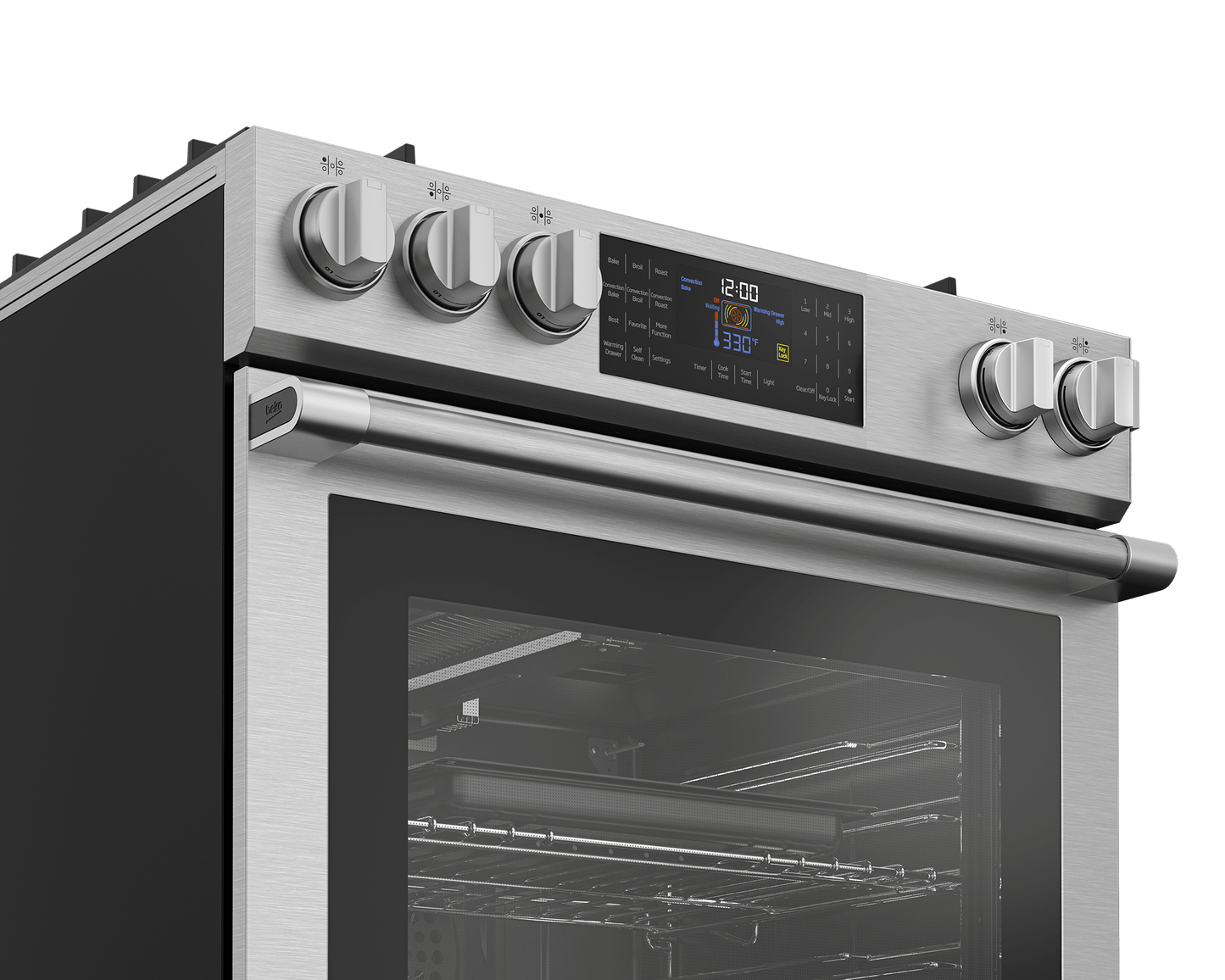 Beko SLGR30532SS 30"" Slide-In Range