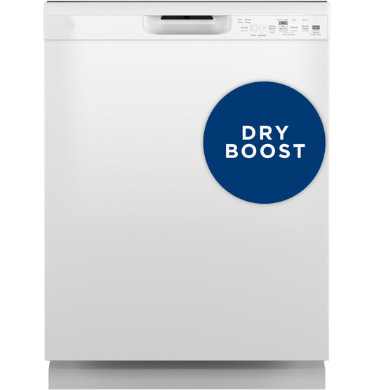 GDF550PGRWW GE® ENERGY STAR® Front Control with Plastic Interior Dishwasher with Sanitize Cycle & Dry Boost