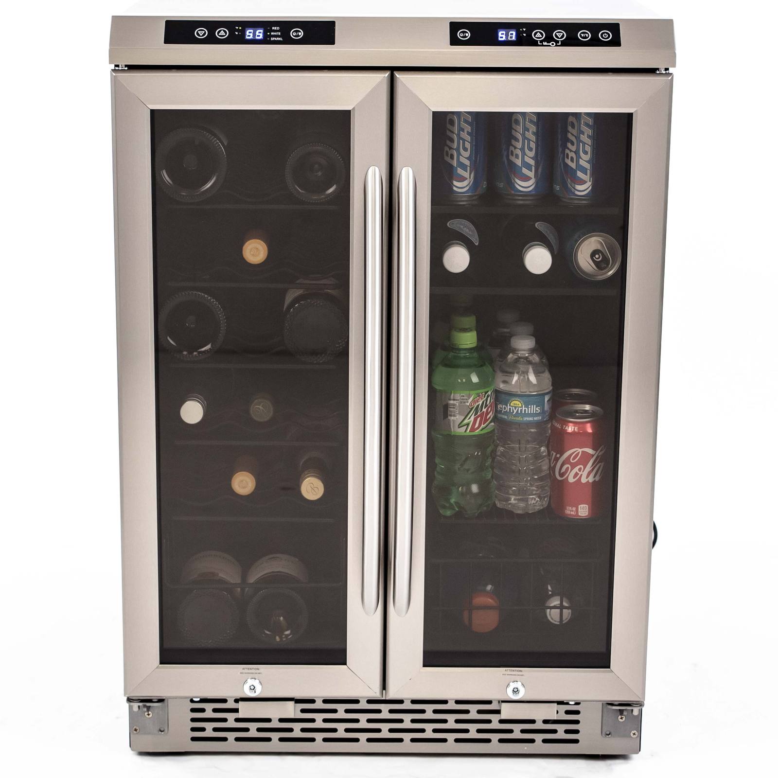 Avanti 19 Bottle/66 Can Dual-Zone Wine u0026 Beverage Center - Stainless Steel / 3 cu. ft.