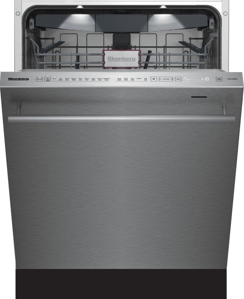 Blomberg Appliances DWT81800SS 24in Dishwasher SS w/ bar handle 45dBA top digital touch control 3rd rack 8 cycle, active vent drying, beam on floor, interior light